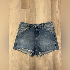Topshop High Waisted Denim Shorts